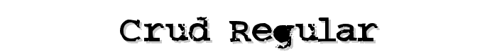 Crud Regular font